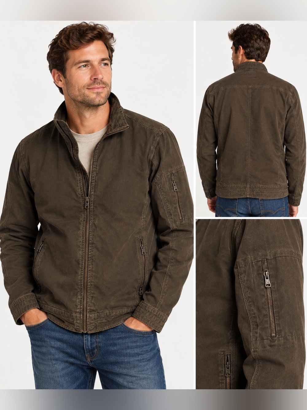 KÜHL Burr Jacket Brown Canvas Workwear Utility Jacket Size L